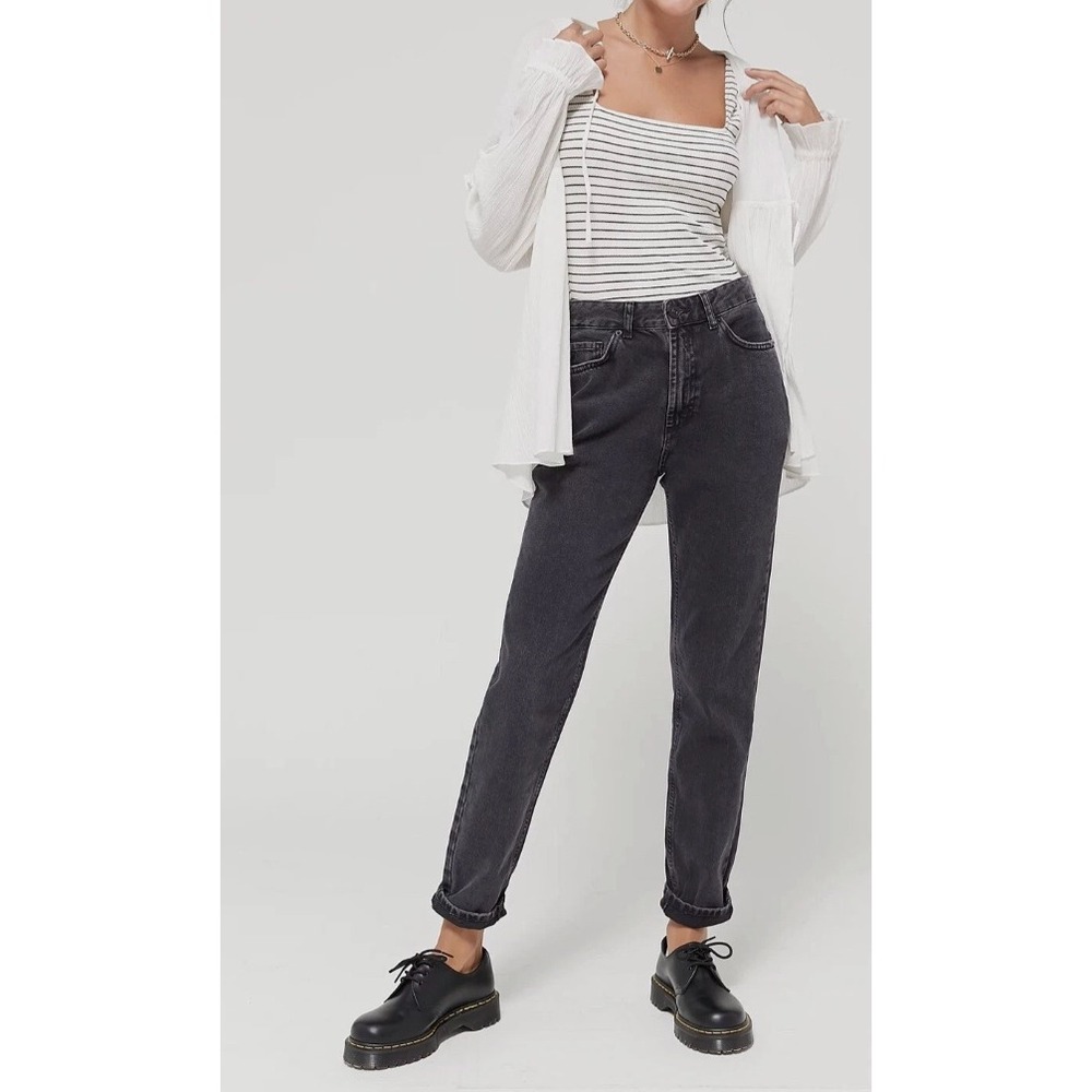 BDG Urban Outfitters Mom Jeans Women's 29 Black Wash High Rise Denim